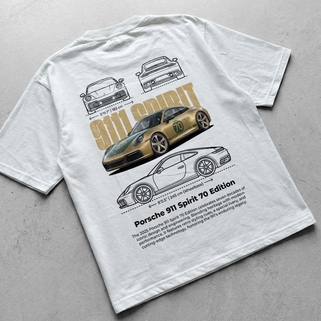 Car t-shirt design Porsche 911 spirit 70 edition