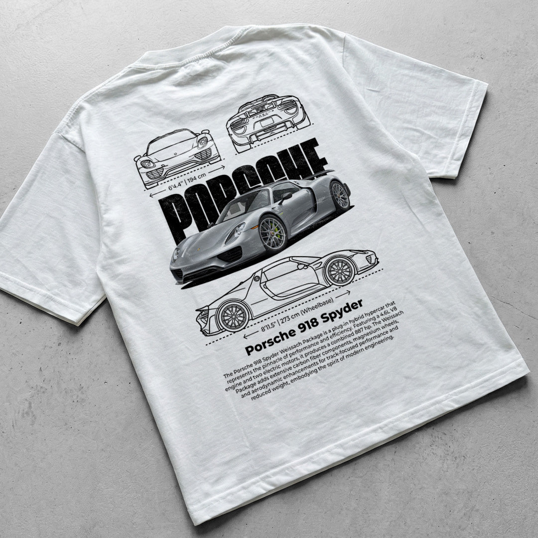 Car t-shirt design Porsche 918 spyder