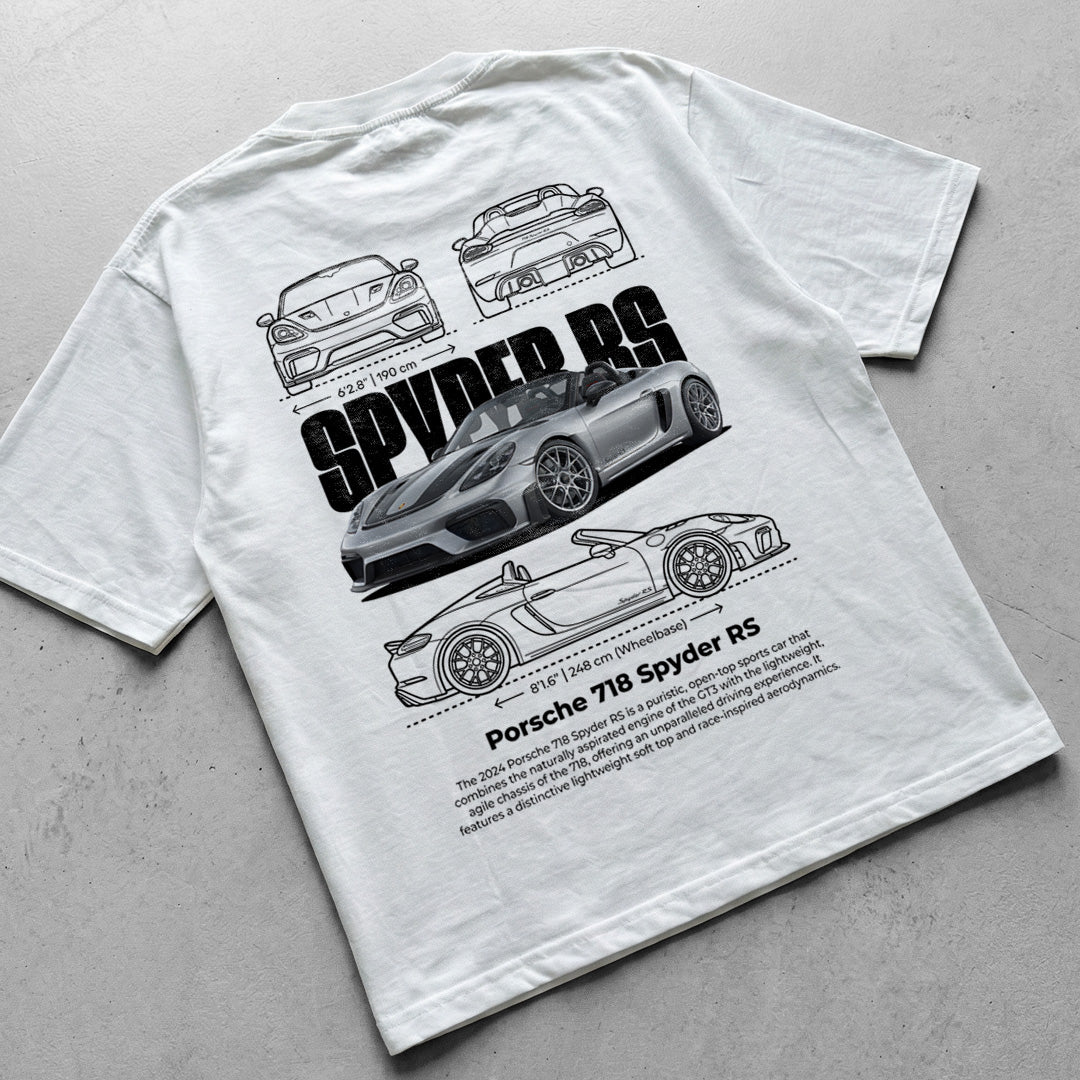 Car t-shirt design Porsche  718 spyder RS