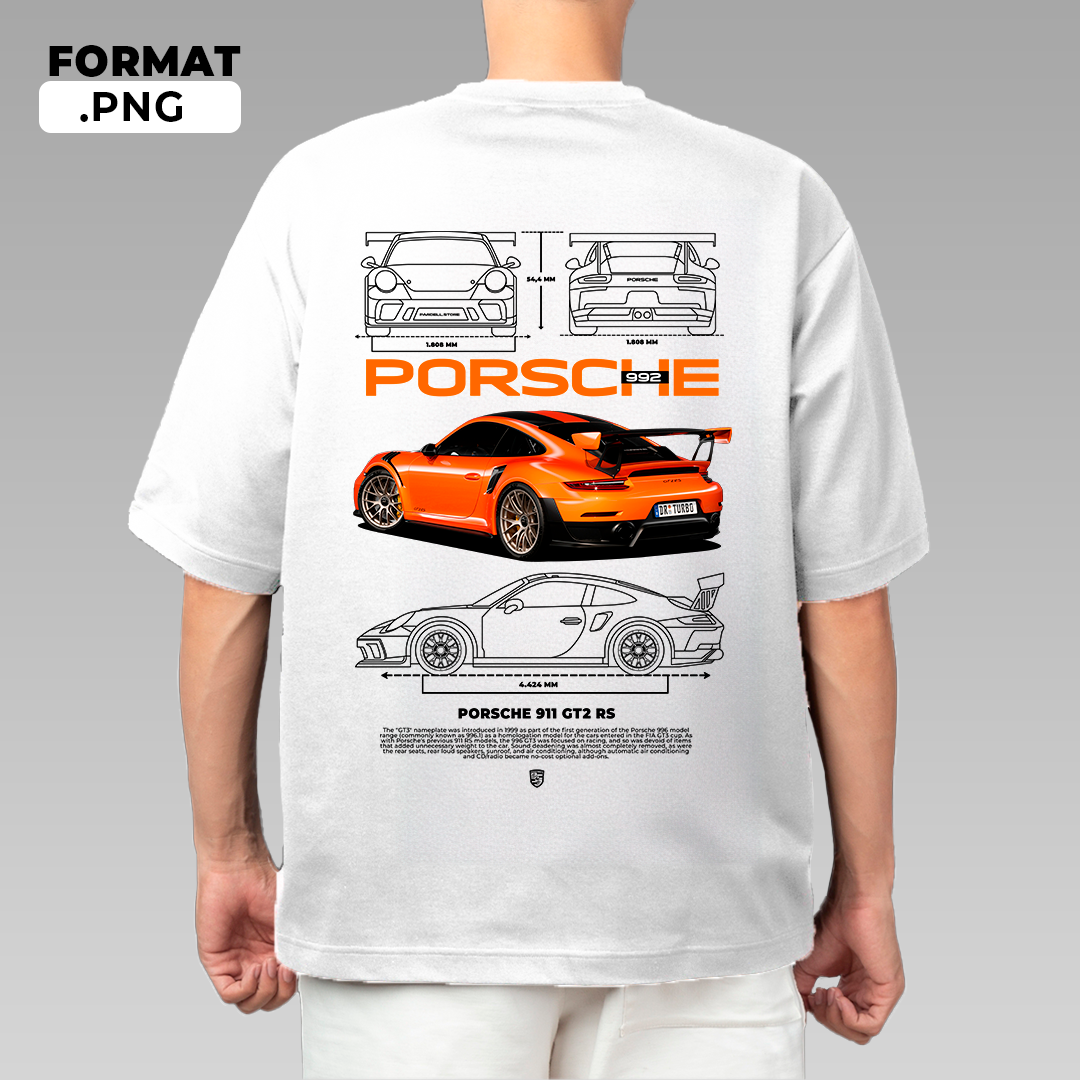 Porsche 911 GT2 RS - t-shirt design