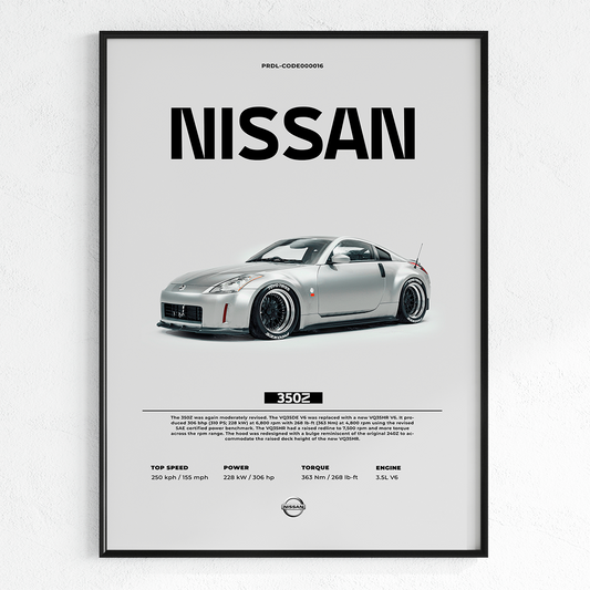 Nissan 350z poster for printing