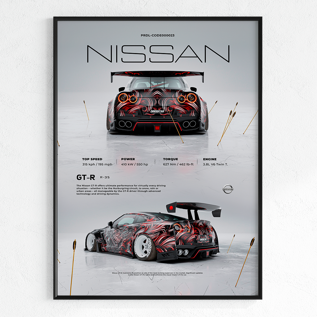 Nissan GT-R R35 poster for printing