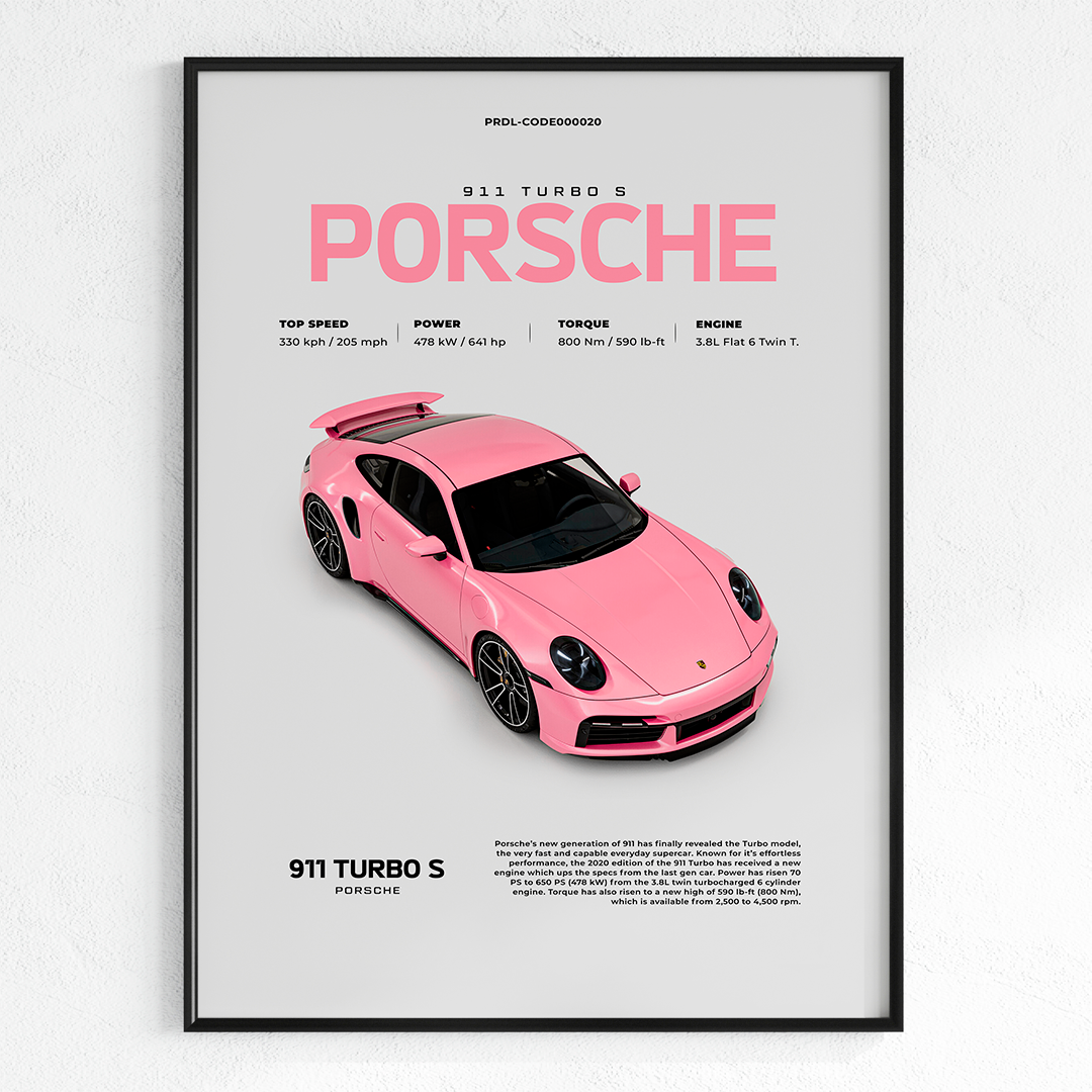 Porsche 911 Turbo s poster for printing