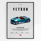 Bugatti Veyron poster for printing