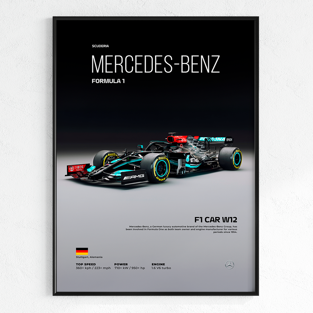 Mercedes-Benz Formula 1 poster for printing