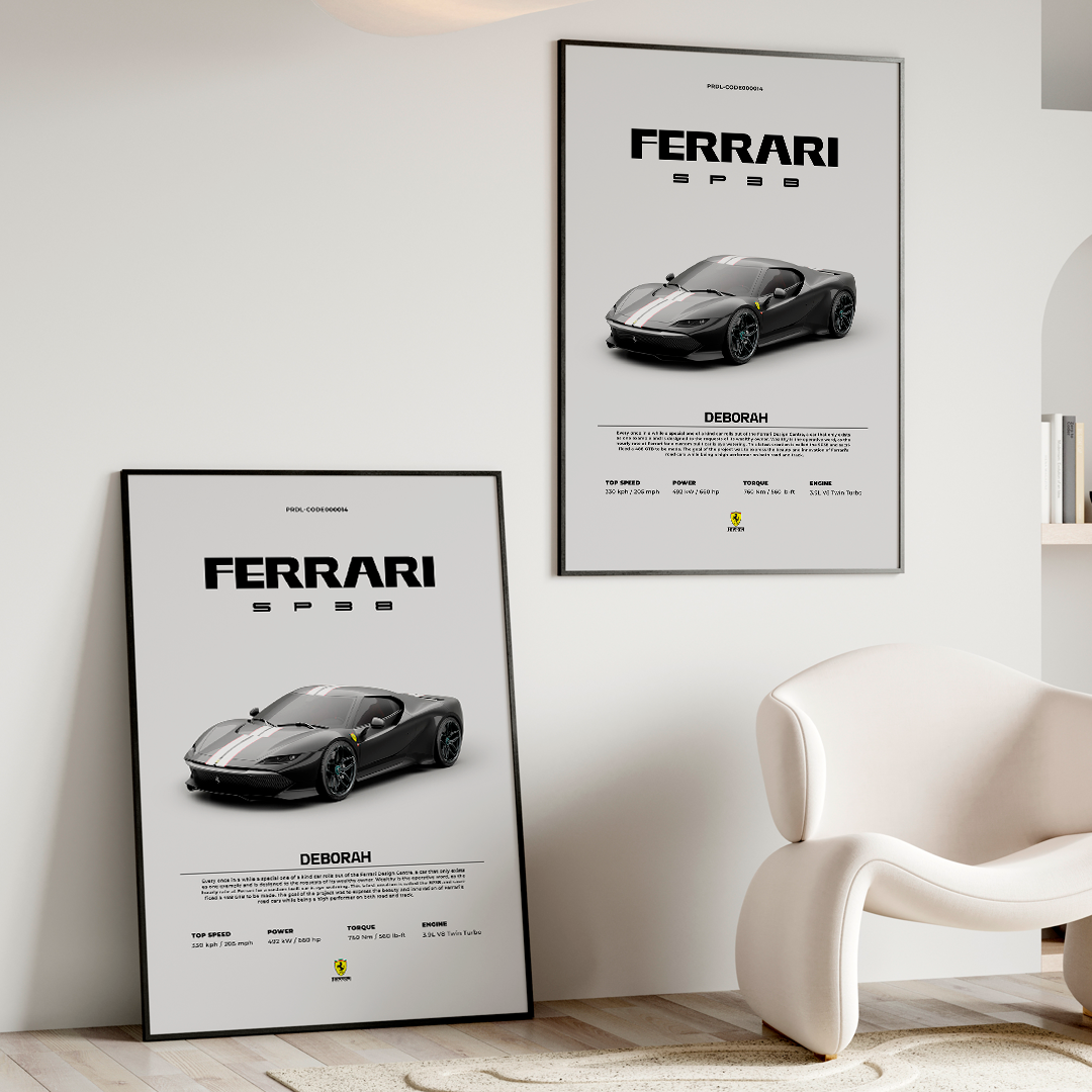 Ferrari SP38 poster for printing