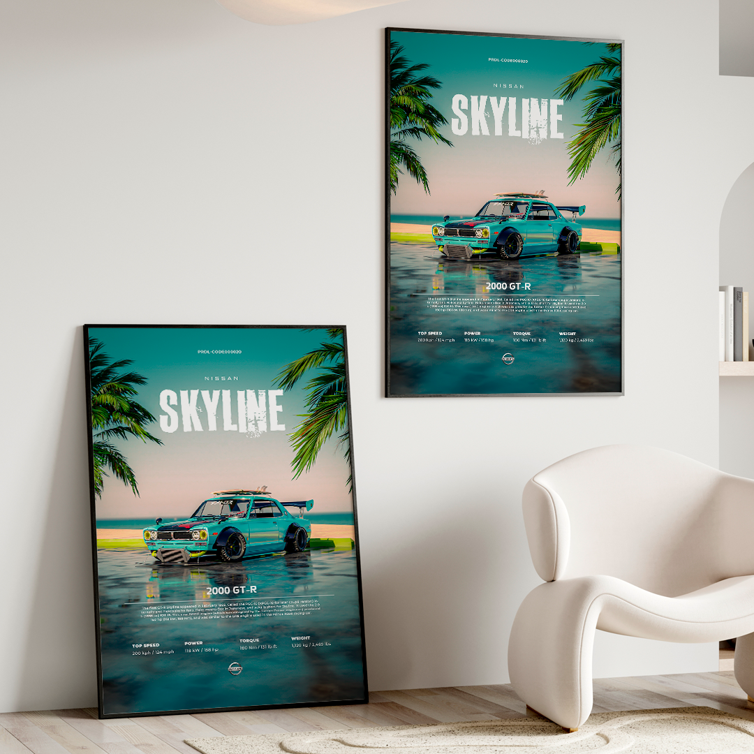 Nissan Skyline GT-R 2000 poster for printing