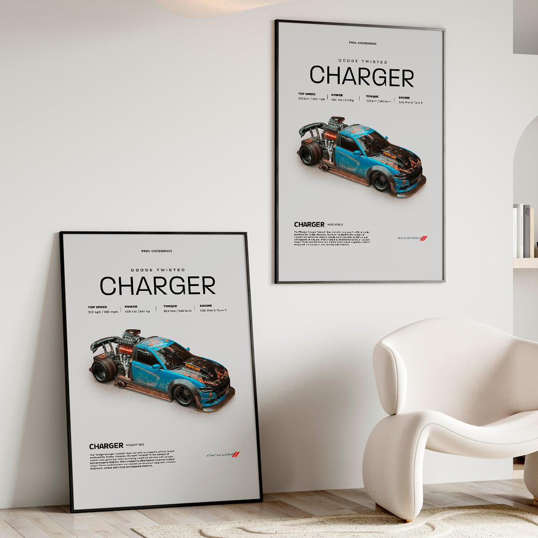 Dodge Charger Twisted Concept poster for printing