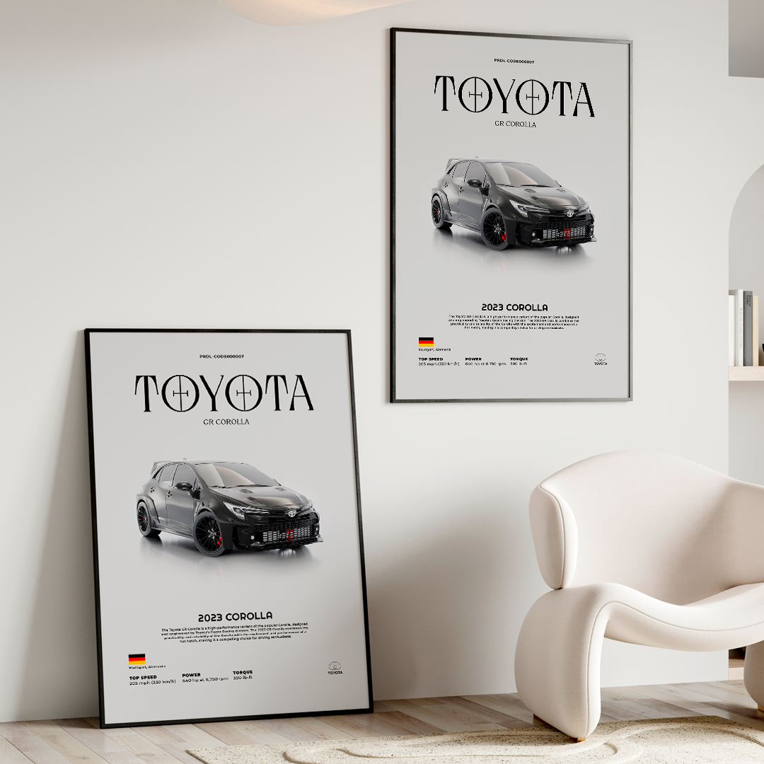 Toyota GR Corolla poster for printing