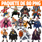 Paquete de 80 PNG Clipart de 0ne Piece