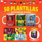 50 Plantillas del Mundial para Mugs - Sublimación