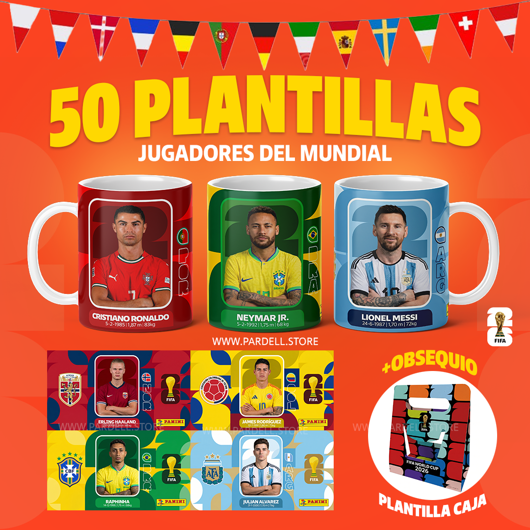 Plantillas del Mundial para Mugs - Sublimación