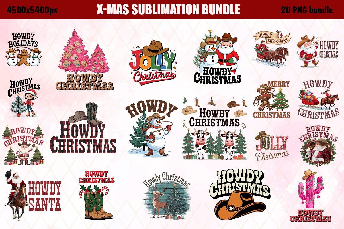 Pink Christmas Sublimation Bundle