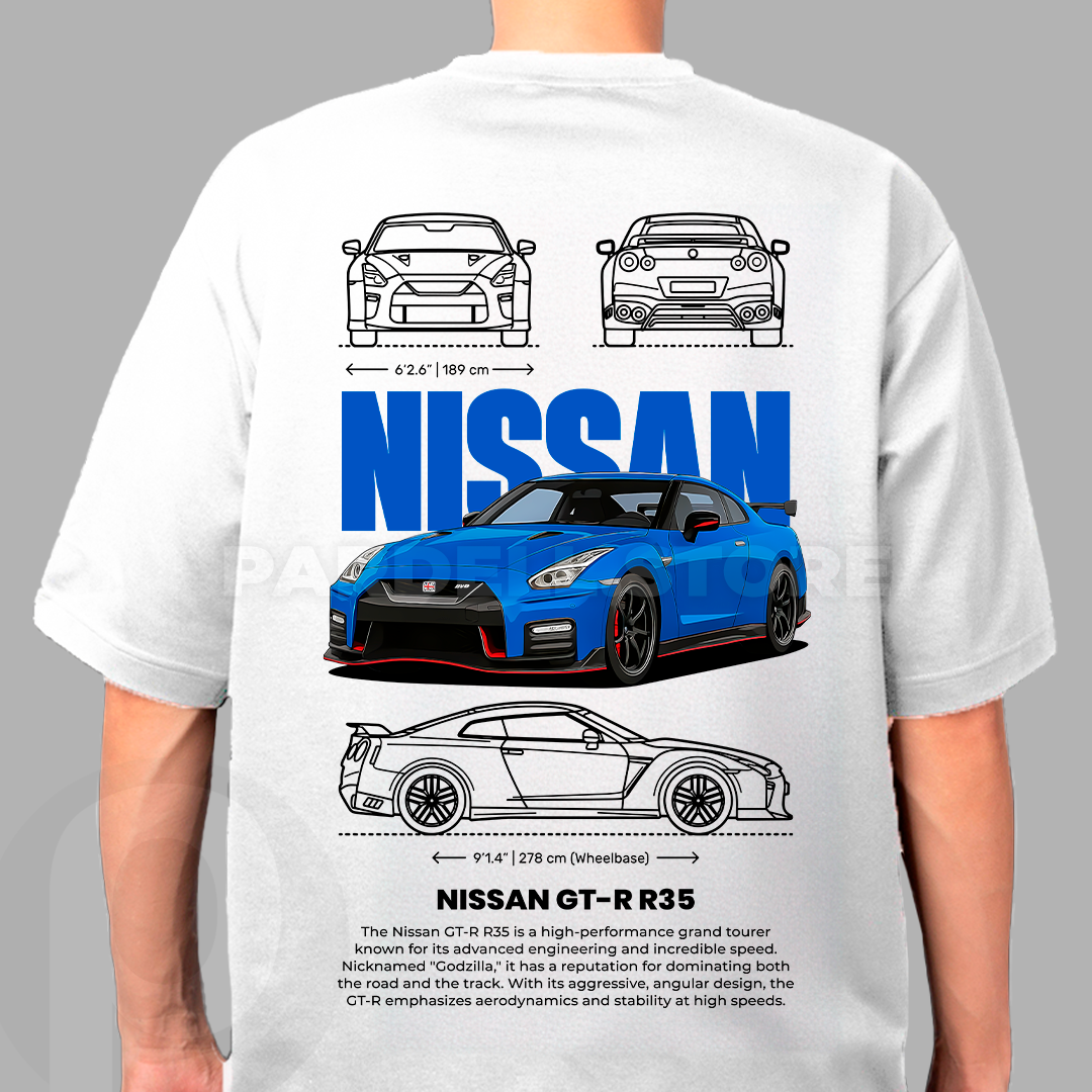 Nissan GT-R 35 t-shirt design png