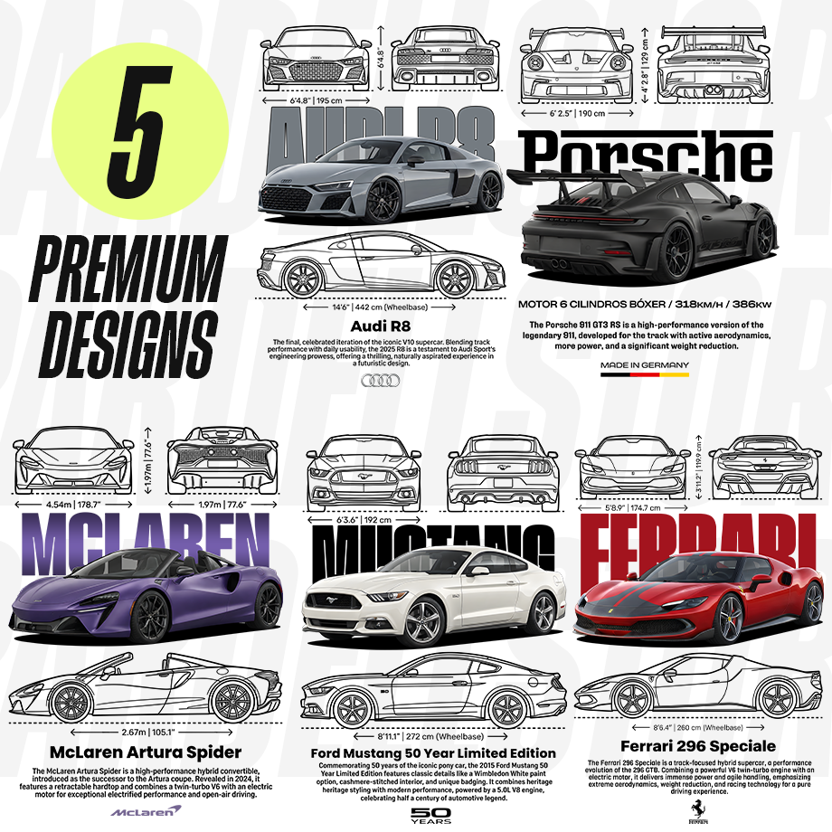 PREMIUM DTF CAR DESIGNS FOR T-SHIRT / HOODIES