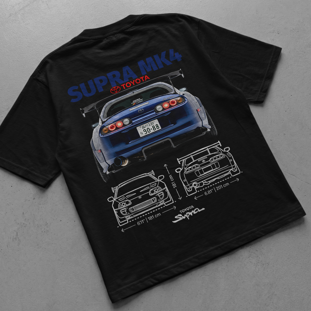 Toyota Supra MK4 blue edition - t-shirt design
