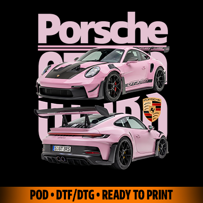 Porsche 911 gt3 rs pink t-shirt design
