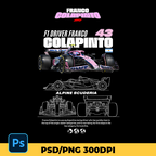 Template Franco Colapinto t-shirt design