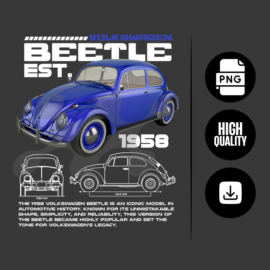 Car t-shirt design - VW Beetle