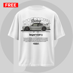 Sportscar-inspired T-shirt illustration – digital