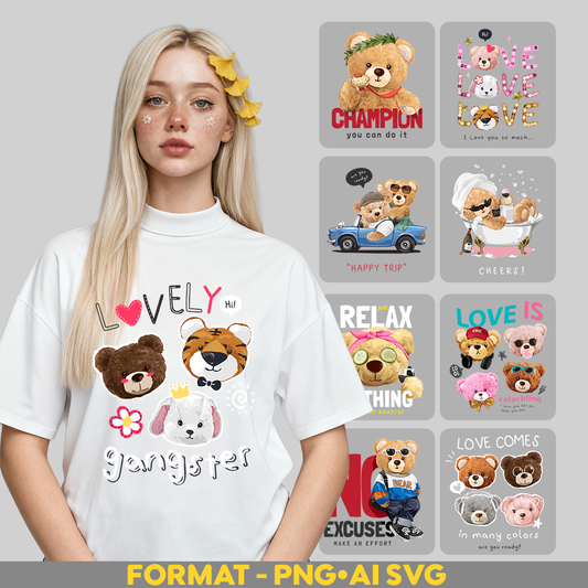 Cute Teddy Bears t-shirt design