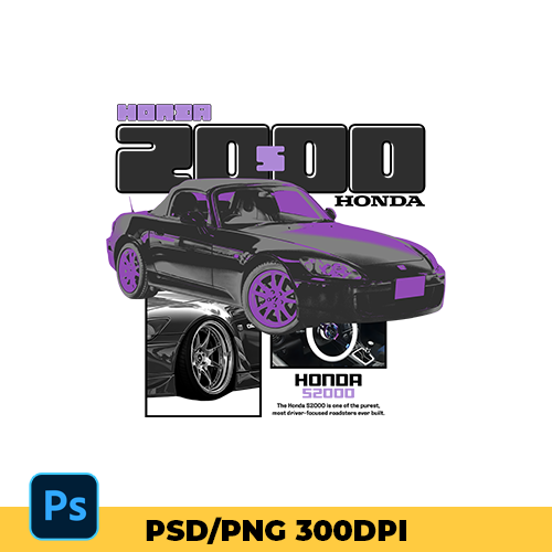 Template design Honda S2000 t-shirt design