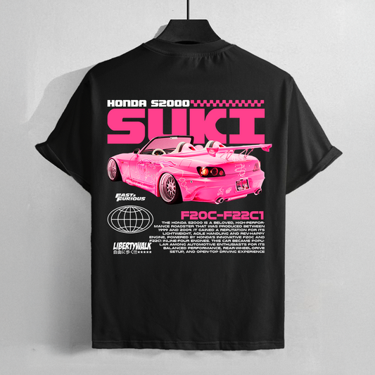 Car design for t-shirt, graphic, vector for print - HONDA SUKI