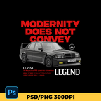 Mercedes Benz 190E template t-shirt design