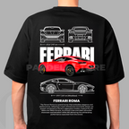 Red car Roma - t-shirt design png