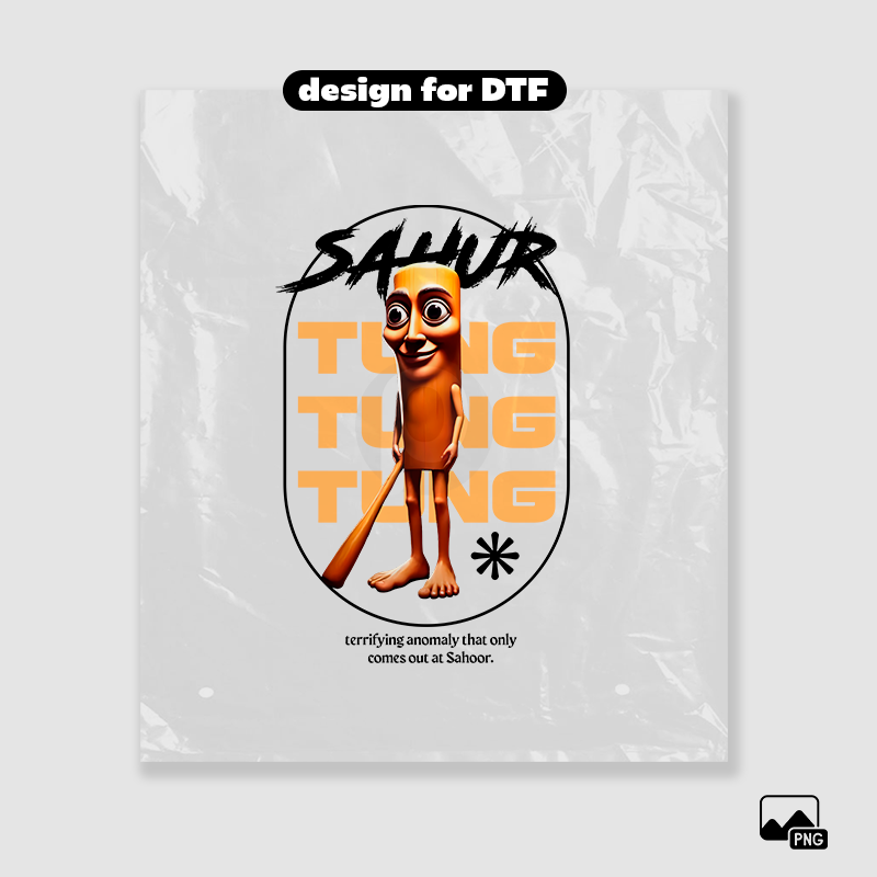 Tung Tung Tung Sahur template design - PNG file