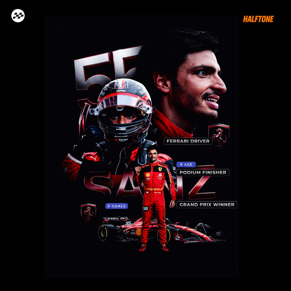Digital file 55 Carlos Sainz tshirt design