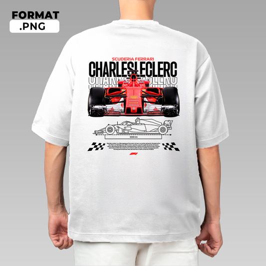 Charles Leclerc Scuderia Ferrari - t-shirt design