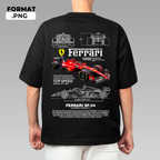 Sportscar-inspired T-shirt illustration – digital