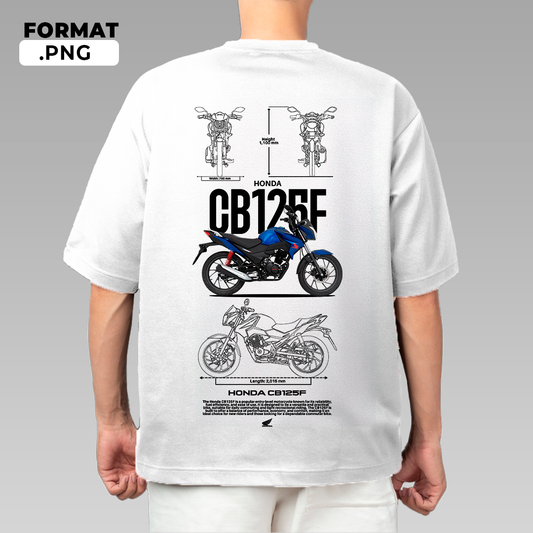 Honda CB125F - T-shirt design