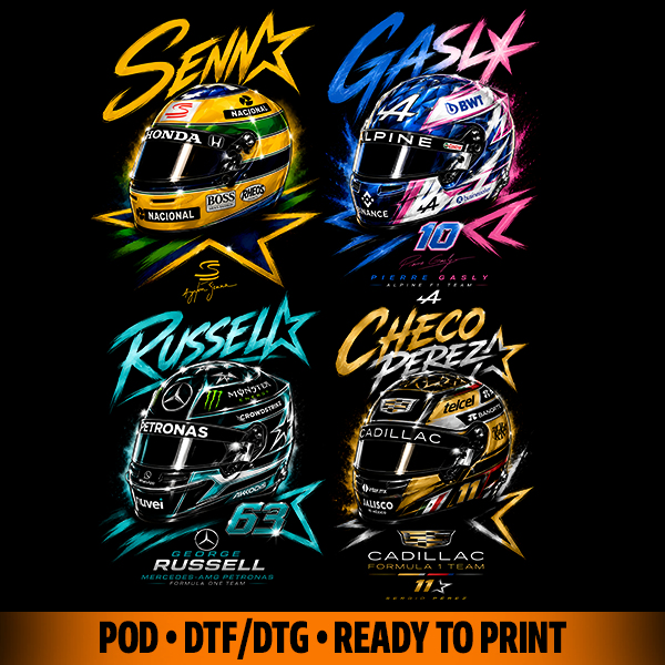 Pilot helmets tshirt designs DTF halftones