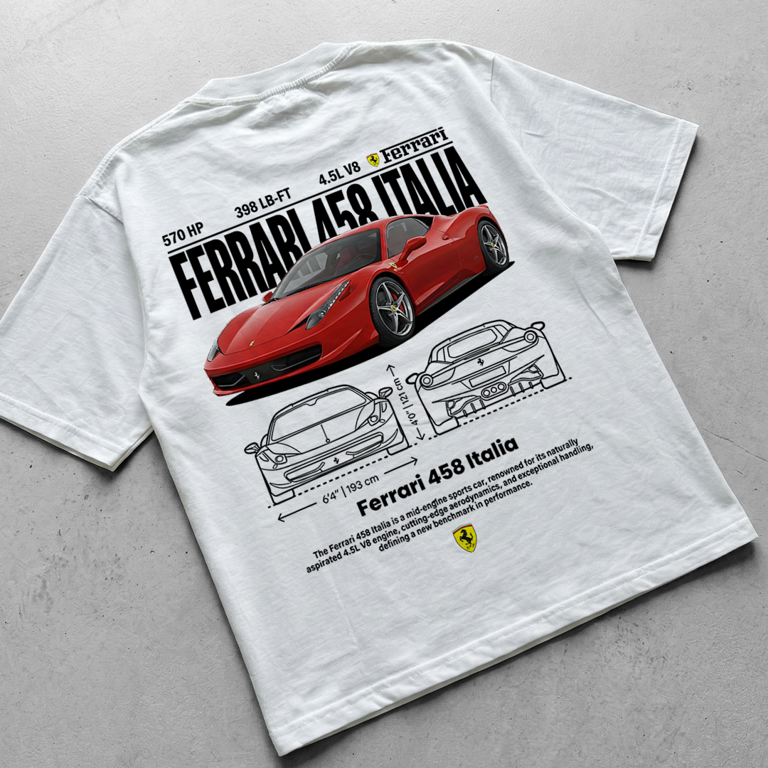 Digital file - Car t-shirt design Ferrari 458 italia