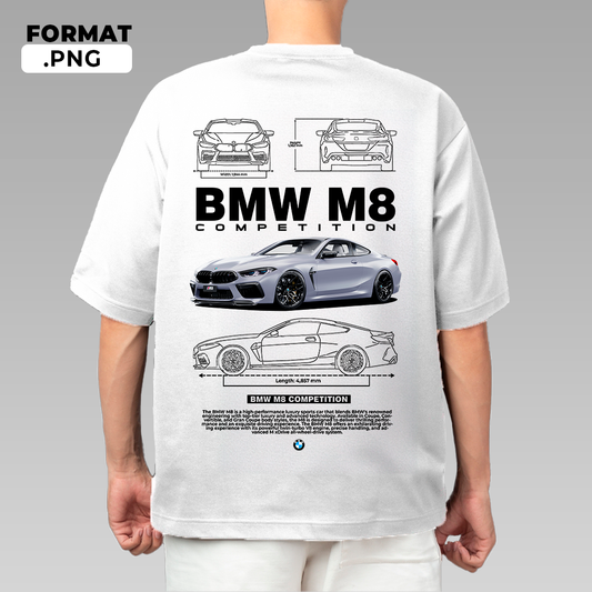 BMW M8 Competition - t-shirt design