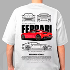 Red car Roma - t-shirt design png
