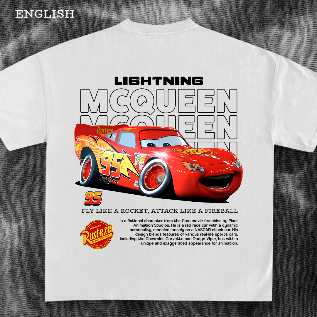 car t-shirt design - Lightning Mcqueen