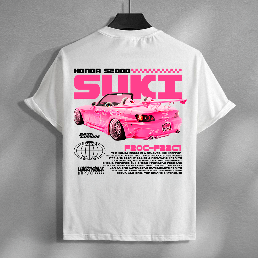 Car design for t-shirt, graphic, vector for print - HONDA SUKI