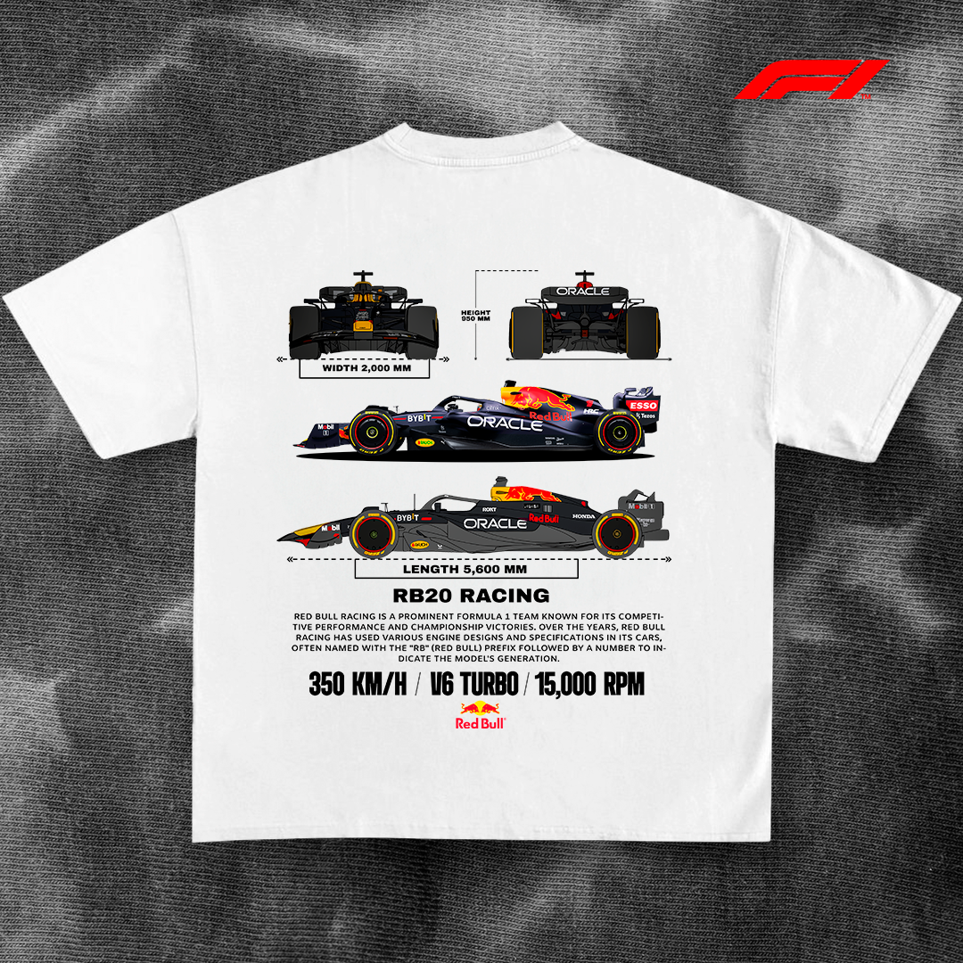 RB20 Red Bull Racing Formula 1 - t-shirt design