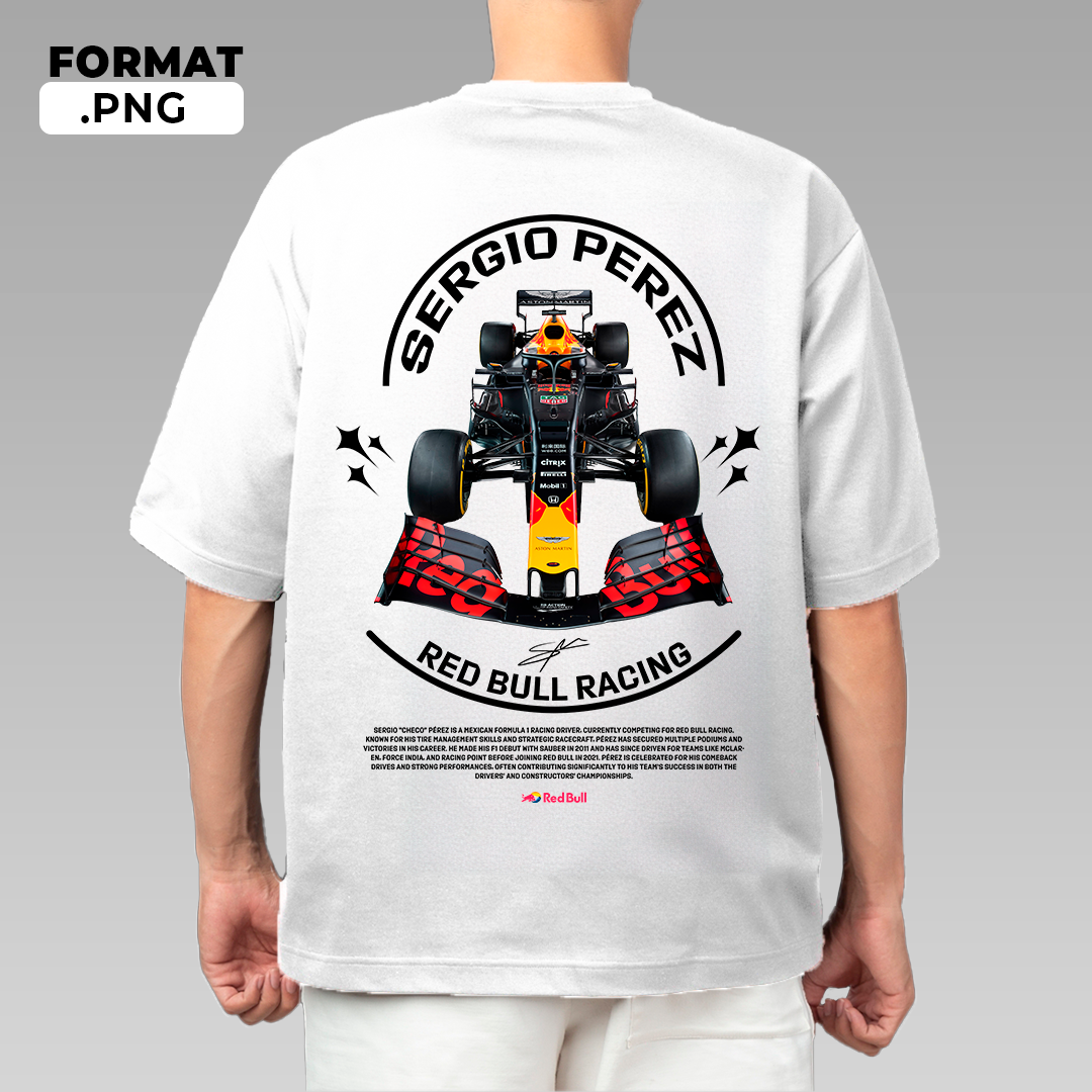 Sergio Perez Red Bull Racing - t-shirt design