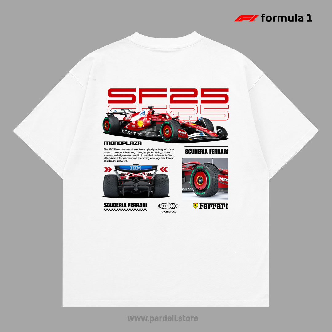 SF-25 FERRARI F1 monoplaza t-shirt design