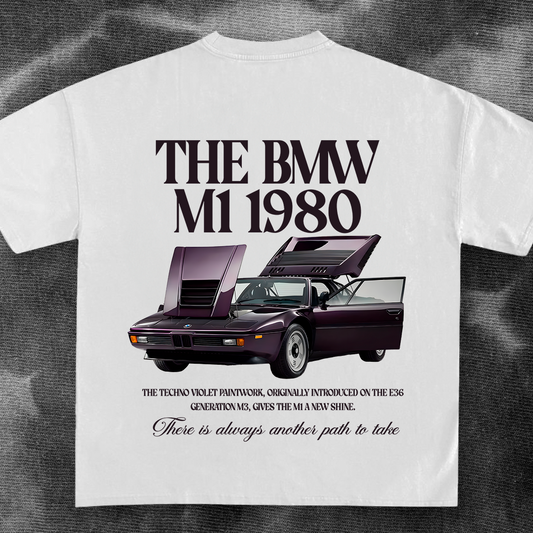 car t-shirt design - bmw m1 1981