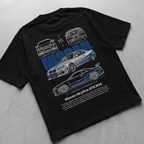 Car t-shirt design Nissan Skyline GTR R34