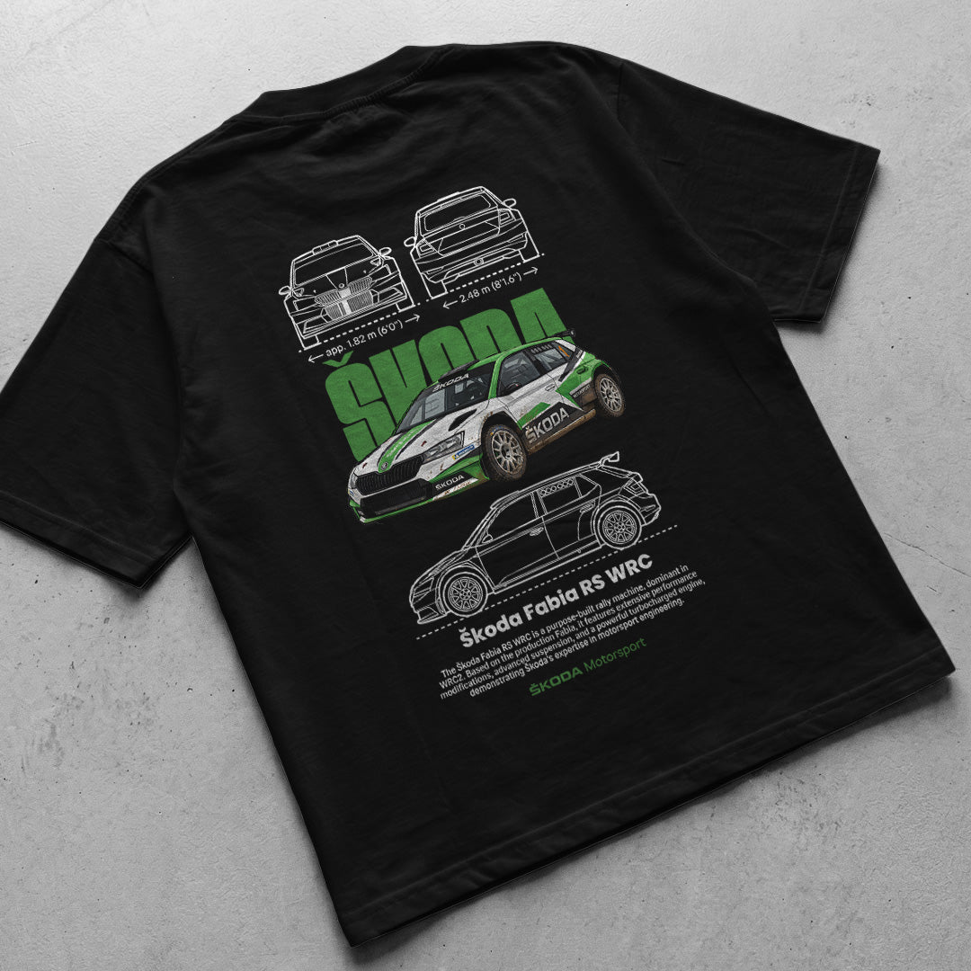 Car t-shirt design Skoda Fabia WRC