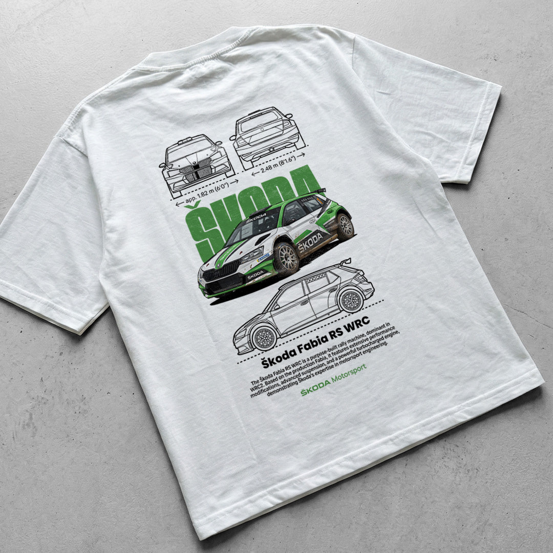 Car t-shirt design Skoda Fabia WRC