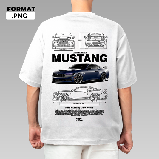 Ford Mustang Dark Horse - t-shirt design