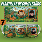 Plantillas de cumpleaños para tazas Jurassic park