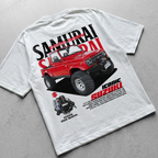 Template car t-shirt design S. Samurai Red